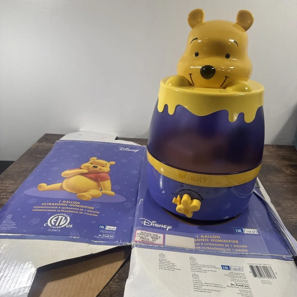 Vintage Disney Ultrasonic Humidifier Cool Mist Winnie The Pooh Night Light 1998